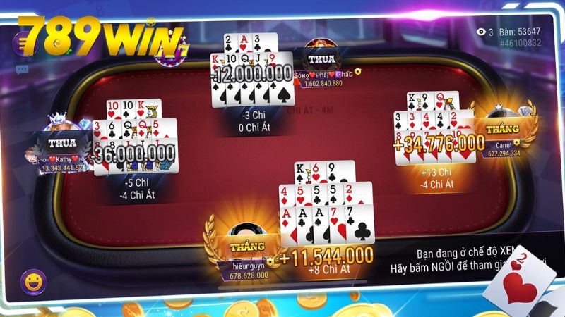 Trải nghiệm bài mậu binh tại 789win